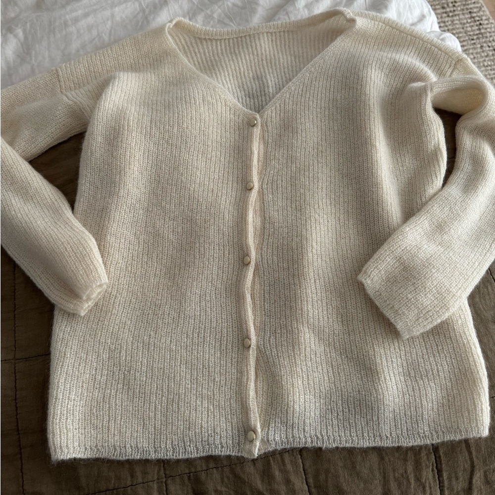 Sezane Ecru Barry Cardigan Sz M NWOT - Picture 7 of 15